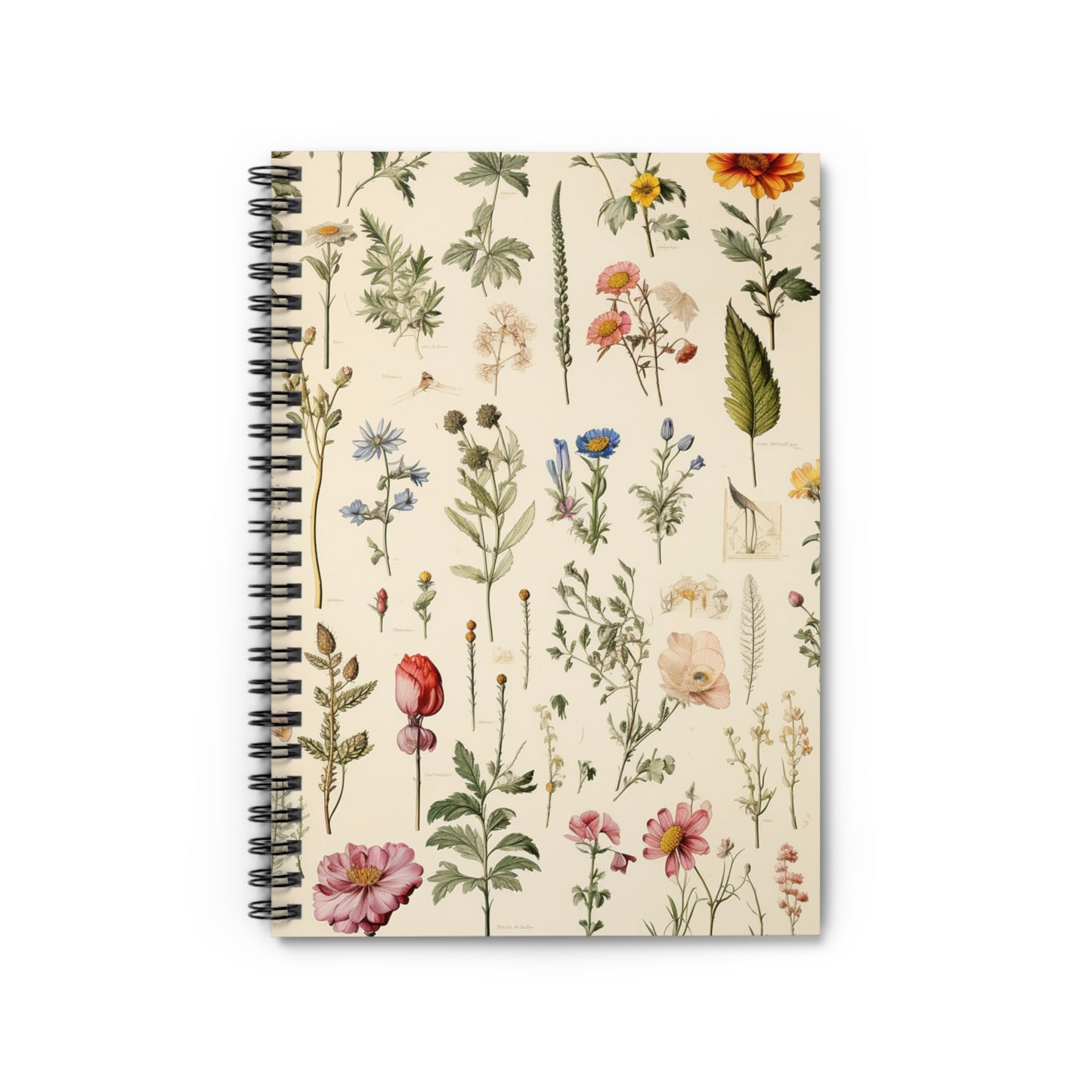 Floral Notebook, Journal, Vintage Flower Pattern, Lined Stationery, Gift, Ruled Line Notebook, Writing Journal, Diary, Planner, Bullet