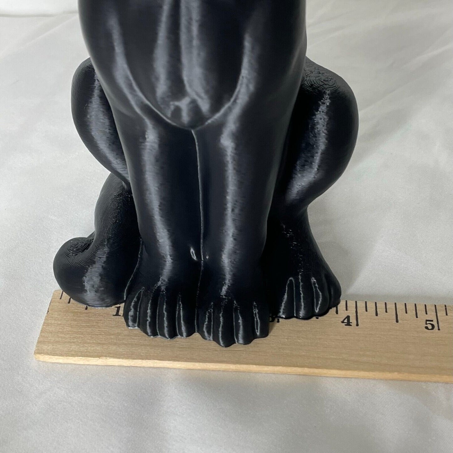 Black Big Cat Decor Statue 8" Sculpture Animal Decorations Modern Home Gift Art