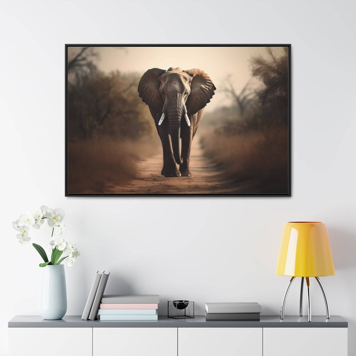 Elephant Wall Art - Vibrant Animal Portrait Print in Bold Colors - Wildlife Decor for Nature Lovers Homes